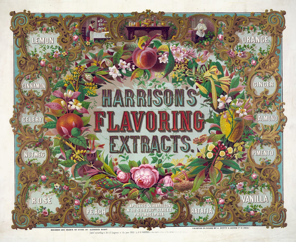 Harrisons flavoring extracts Phila 1868