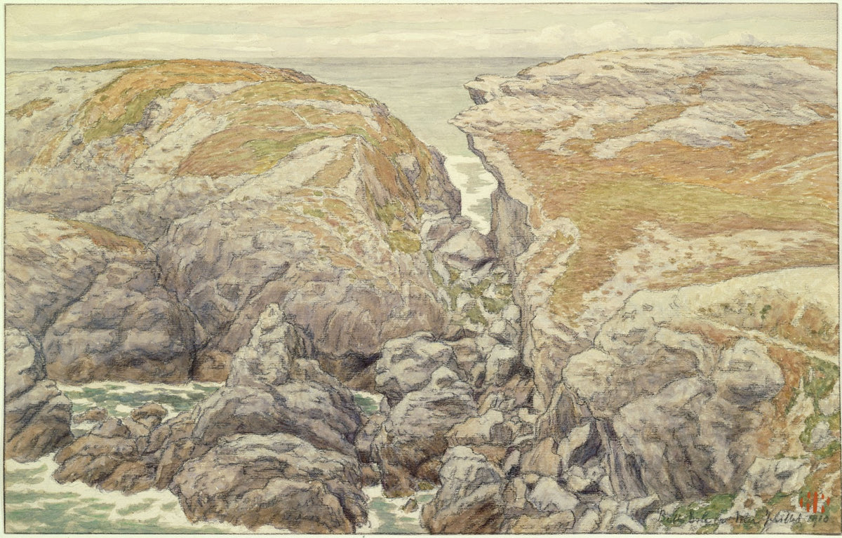 Falaises à Belle Isle en mer 1910