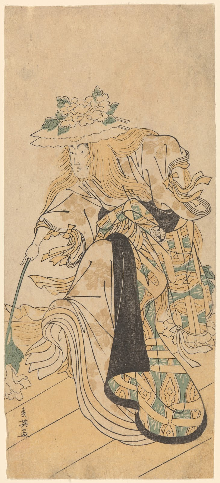 An Actor Segawa Kikijuro as Yechigo Gishi Dancer late 18th century  early 19th c