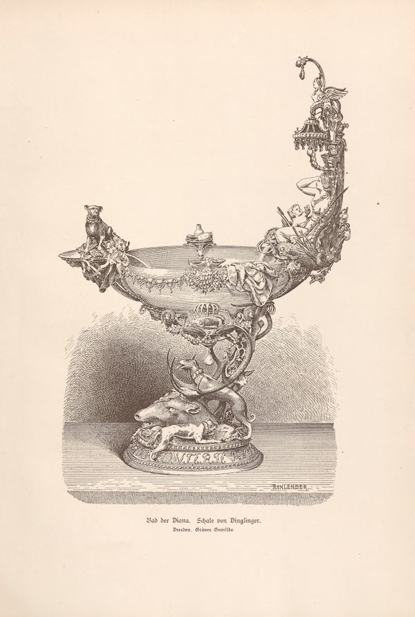 Das Bad der Diana Schale von Dinglinger 1888