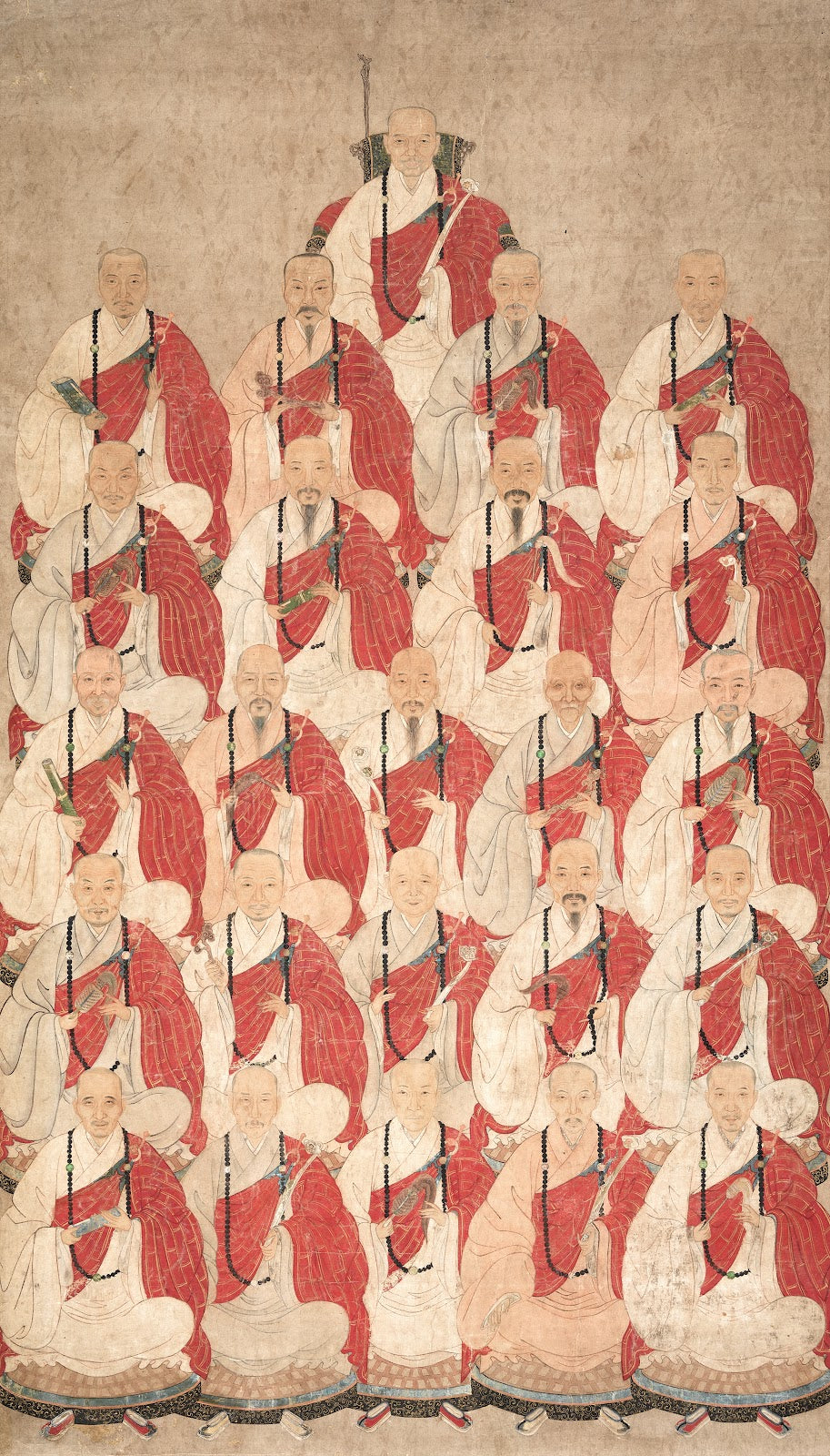 Portrait of Buddhist Monks of Obaku Sect 1600s
