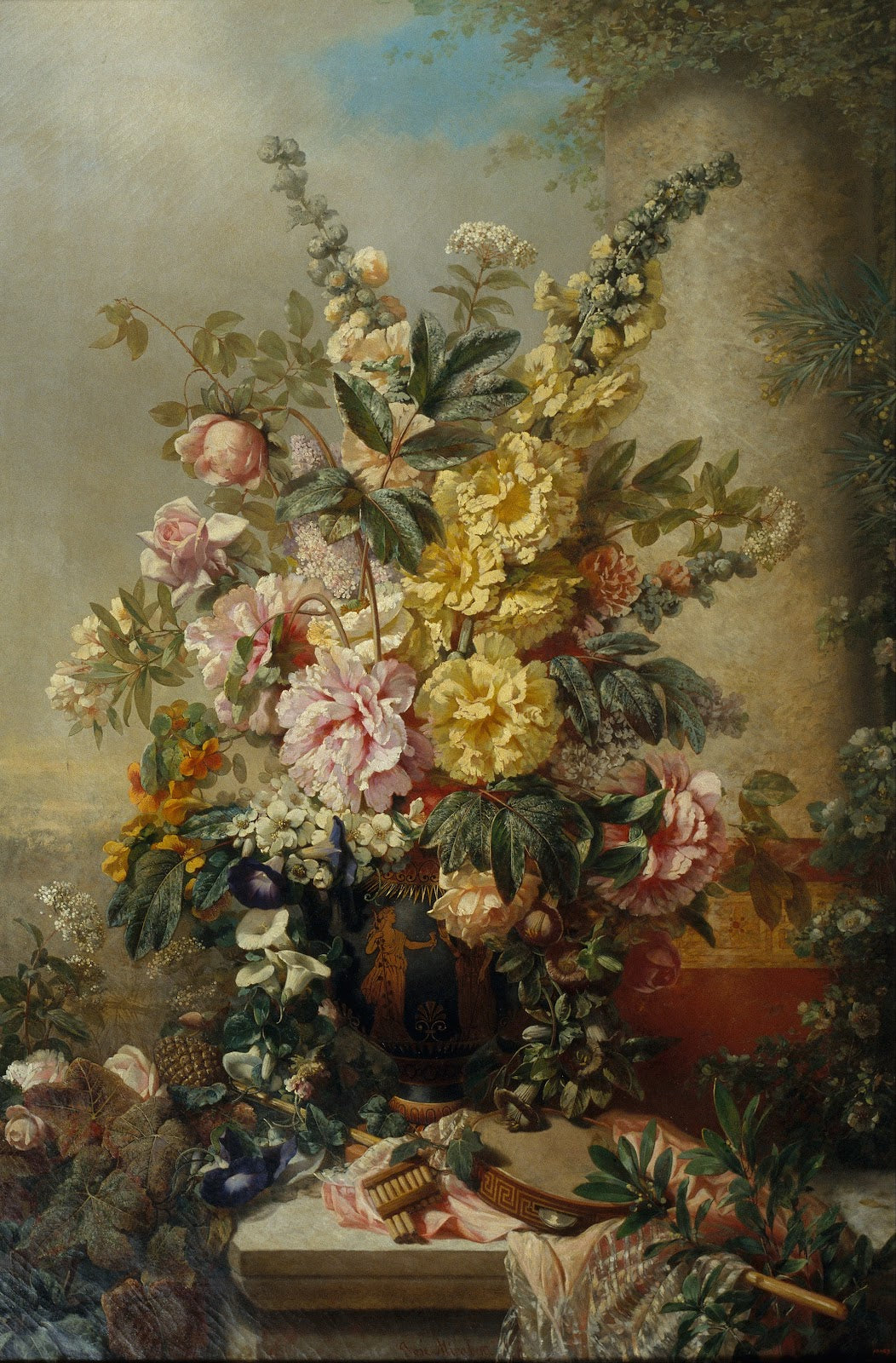 Large Vase with Flowers 1880 1888