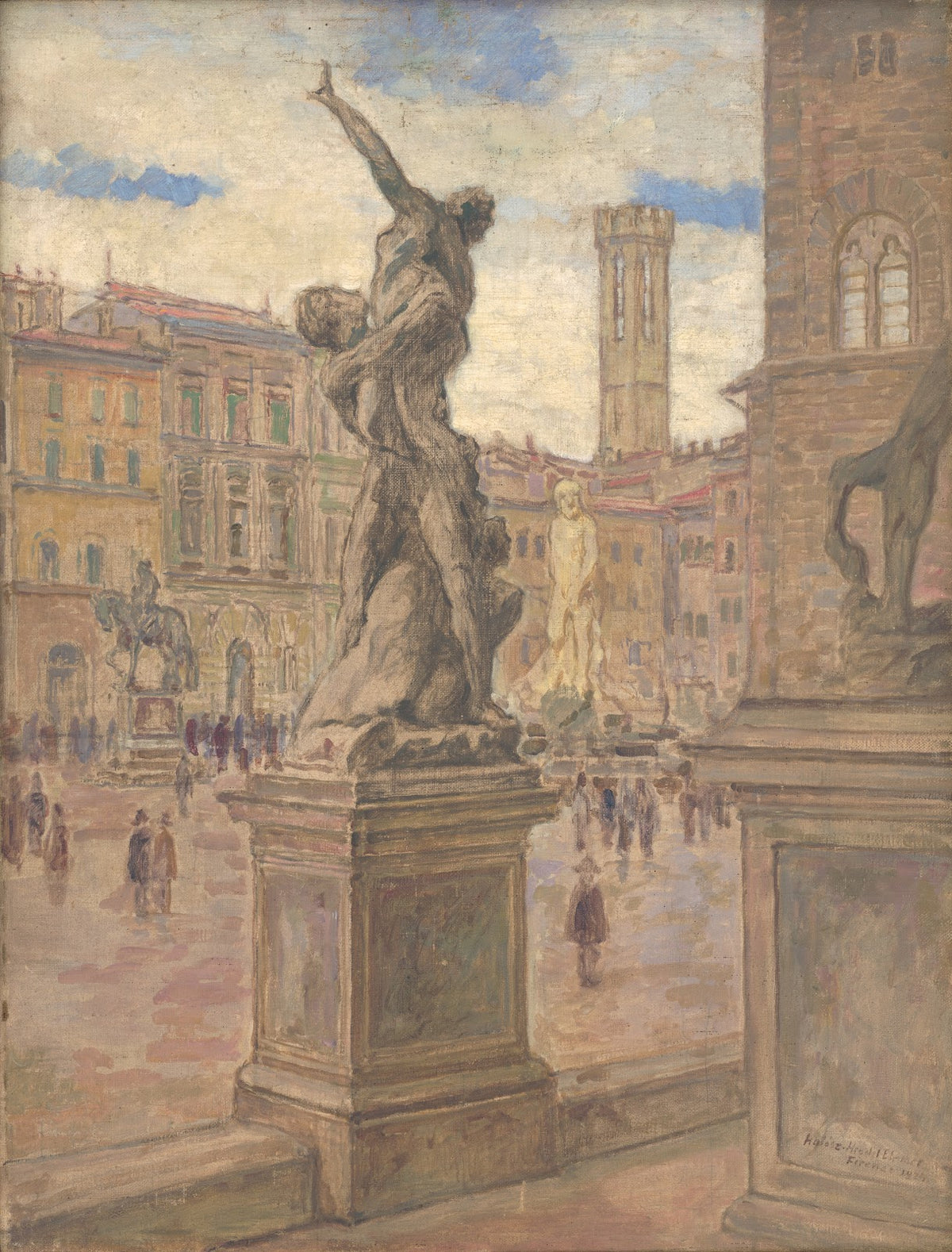 Square in Italy  Florence 1934