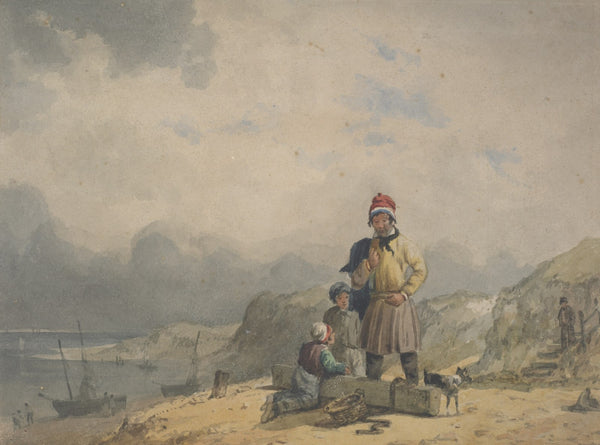 Figure on the seashore 19th century