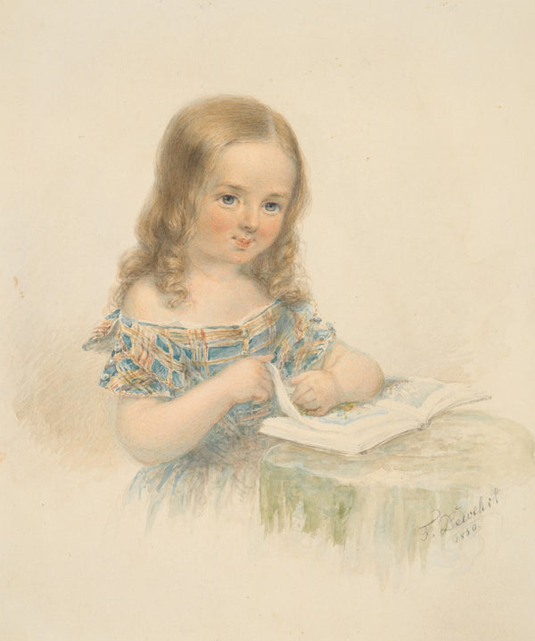 Girl with aBook 1850
