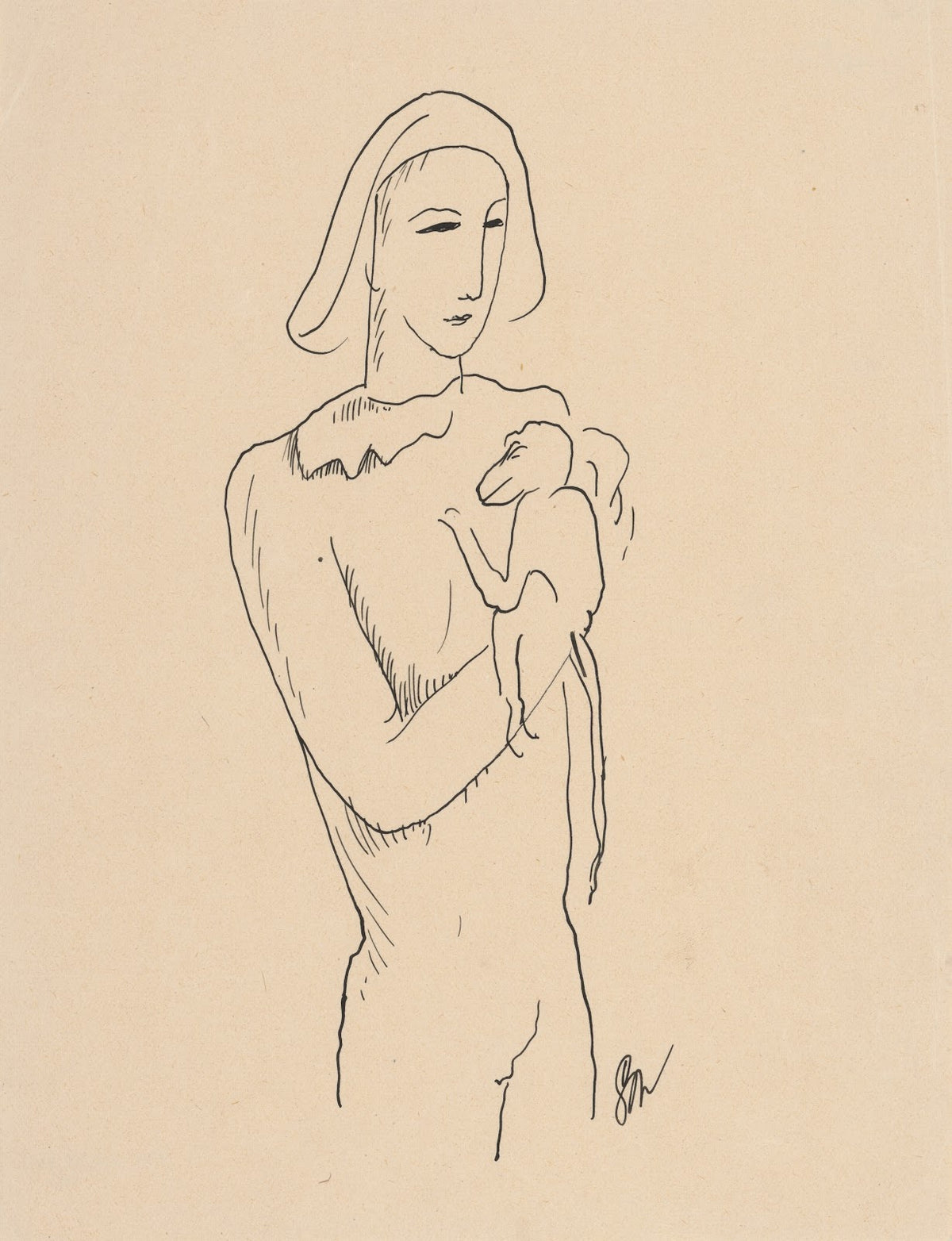 Harlequin with a Monkey on his Arm 19291930