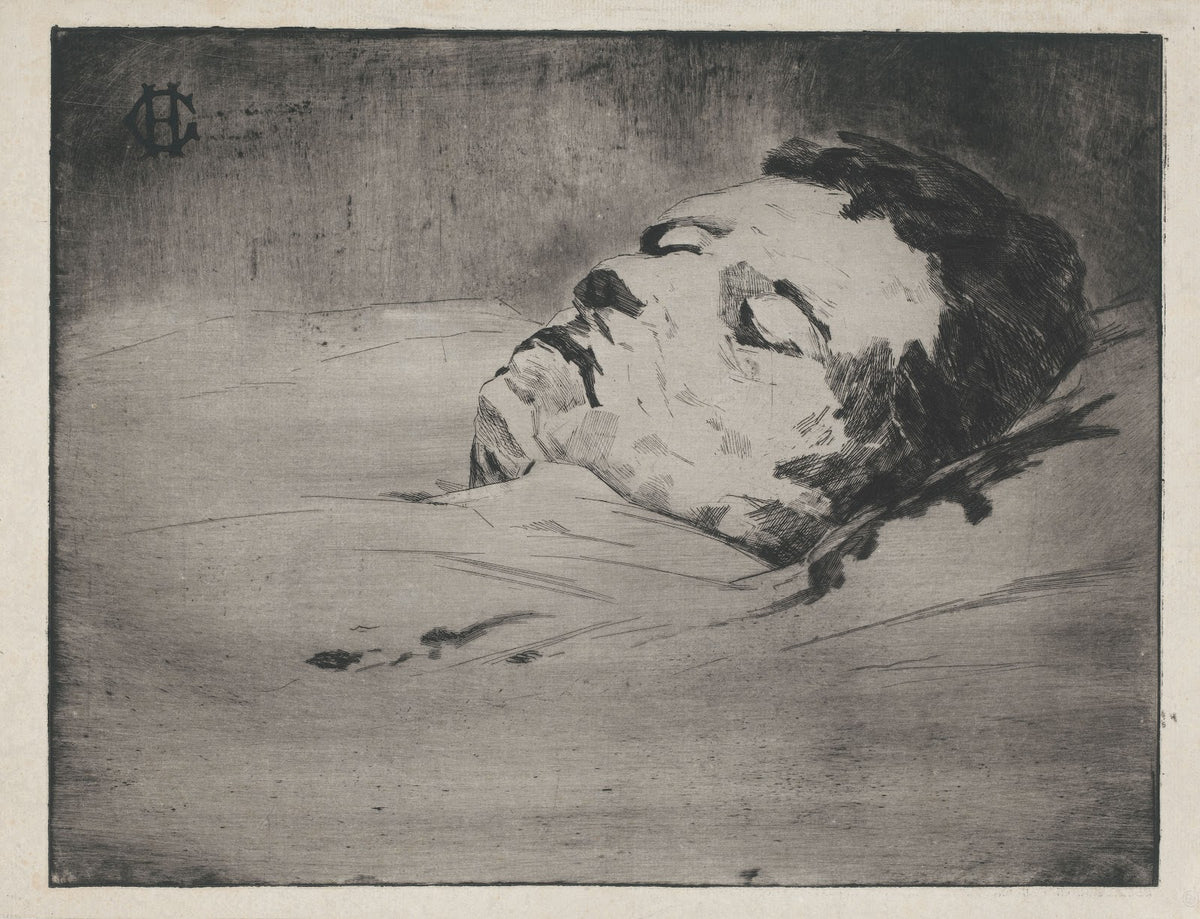 Portrait of an unknown man on his deathbed 1856 1897