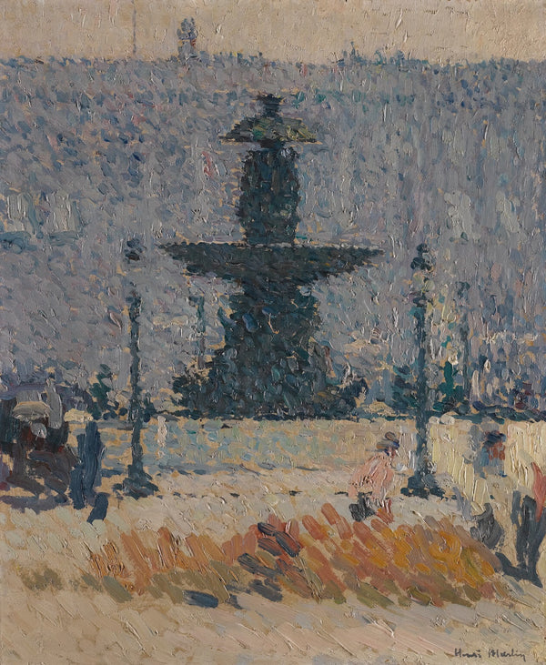 Une Des FontainesDe La Place De La Concorde À Paris 1925