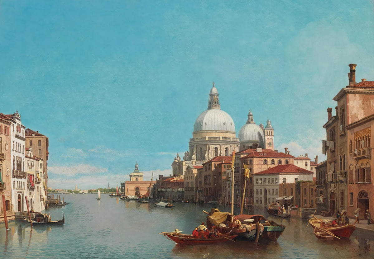 Venice a view of the Grand Canal with Santa Maria della Salute 1878