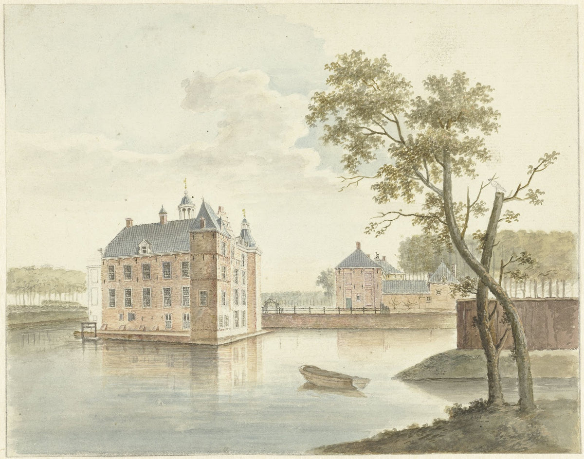 Gezicht op onbekend kasteel 1770   1818