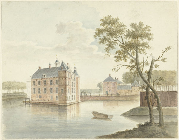 Gezicht op onbekend kasteel 1770   1818