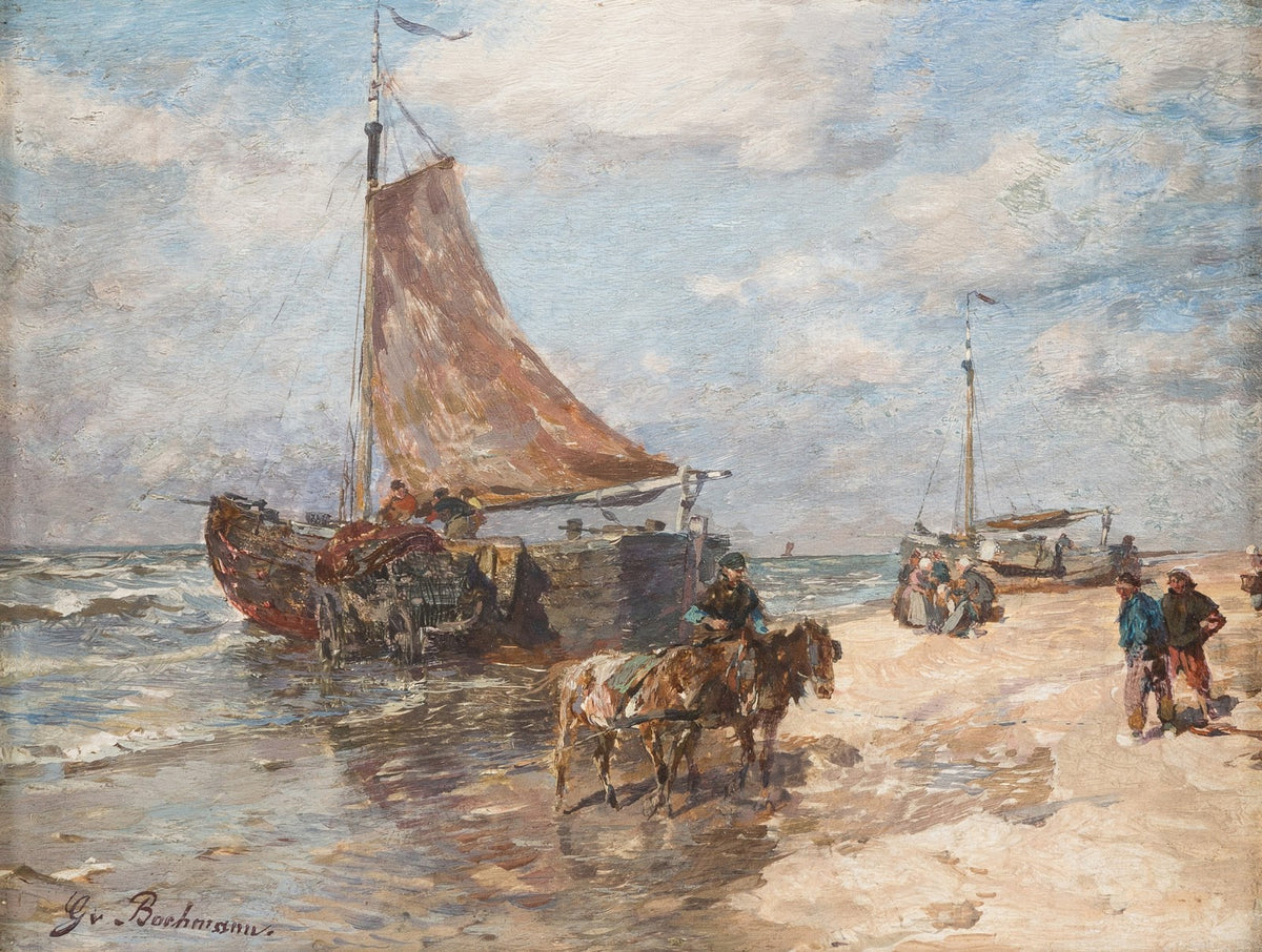 Fisher on the beach of Katwiyk