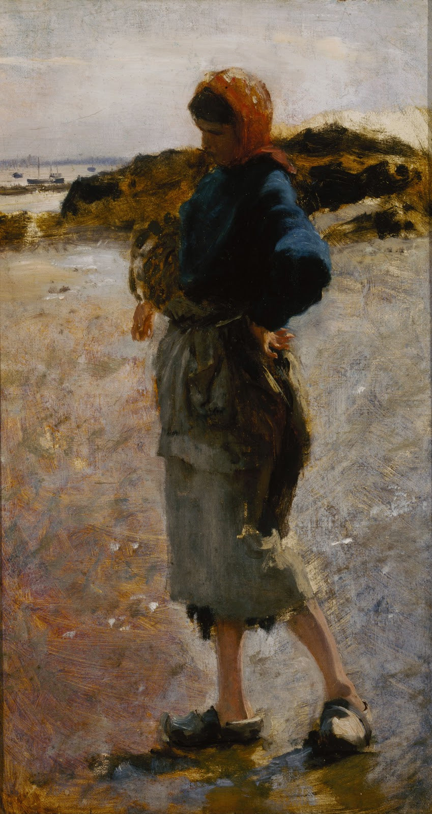 Girl on the Beach Sketch for Oyster Gatherers of Cancale 1877