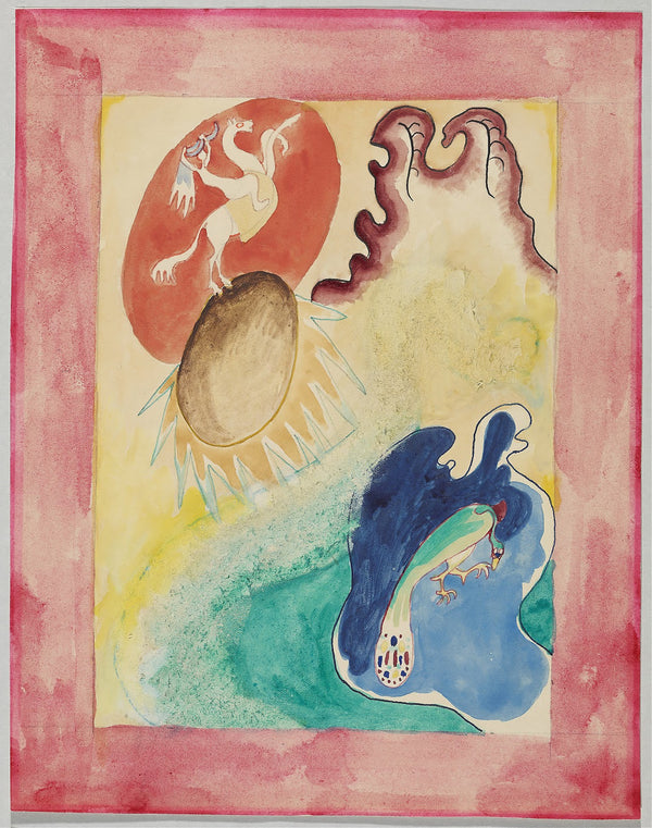 Design for the cover of the almanac The Blue Rider VI 1911