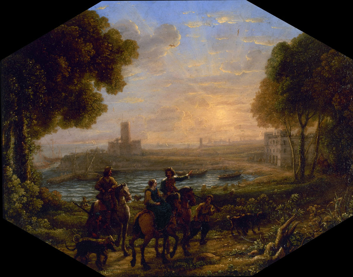 Paysage avec le port de Santa Marinella 1639