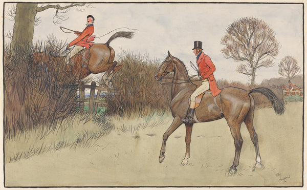 Ar Never Gets Off  Hunting Scene