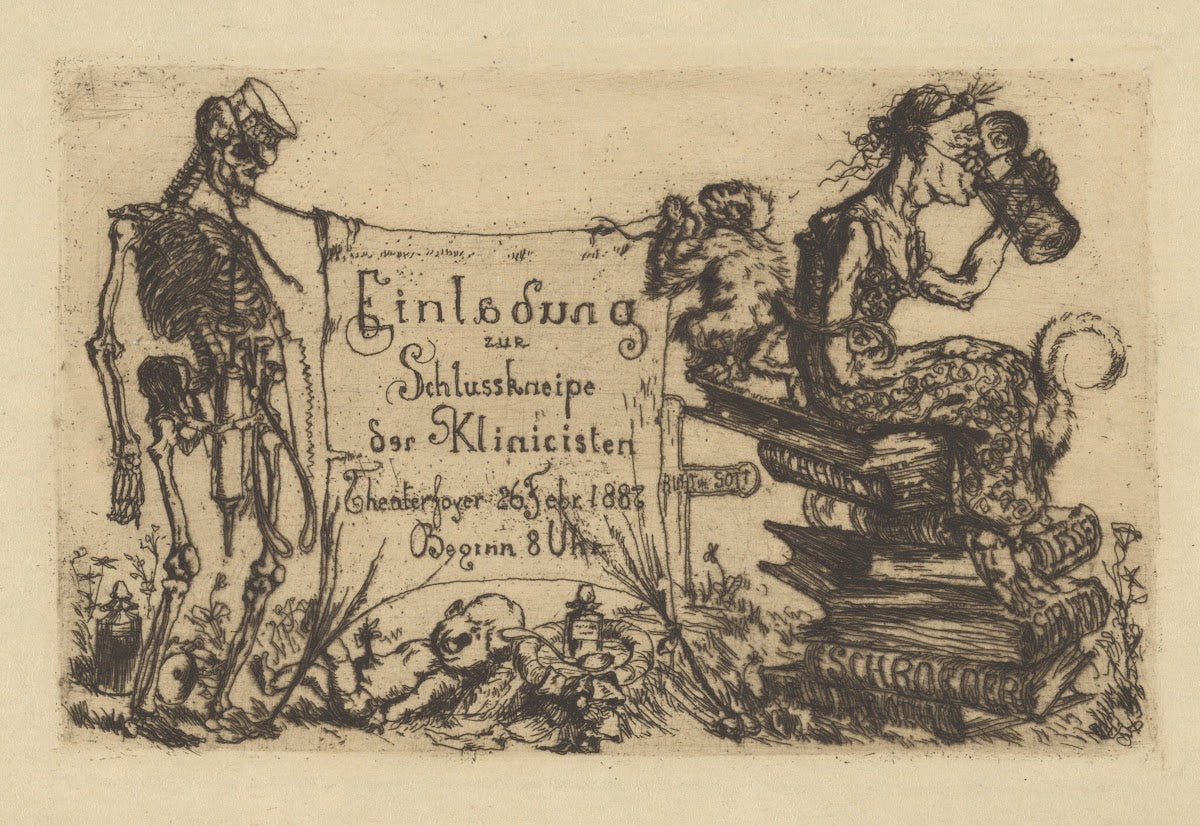 Einladung zur Schlusskneipe der Klinicisten 1887