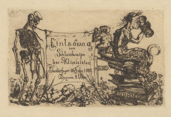 Einladung zur Schlusskneipe der Klinicisten 1887