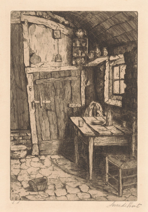 Interieur van een boerderij 20th century