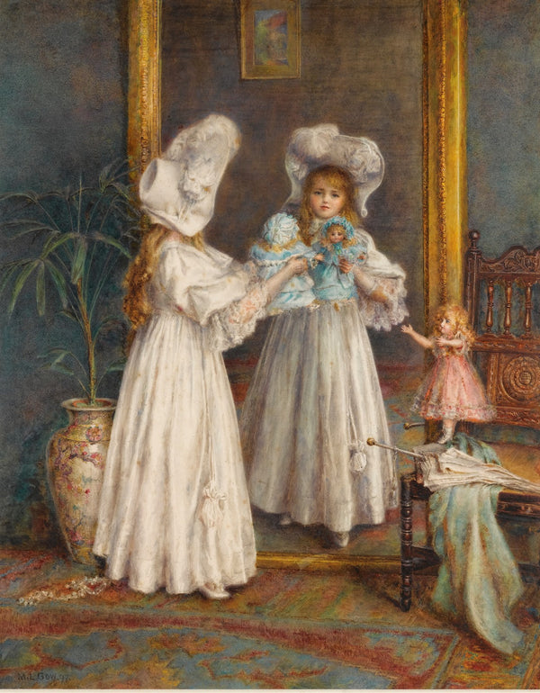Playing With Her Dolls 1897