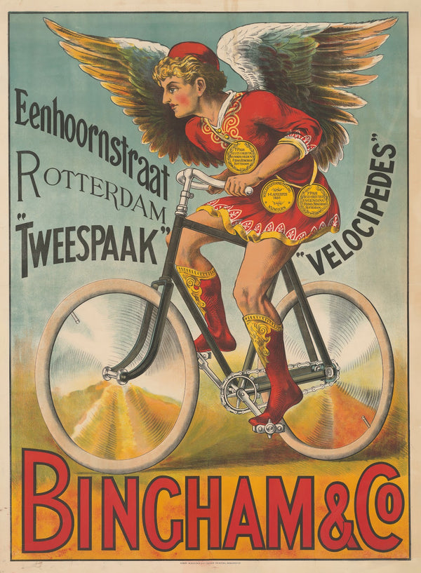 Eenhoornstraat Rotterdam Tweespaak Velocipedes Bingham  Co 1893