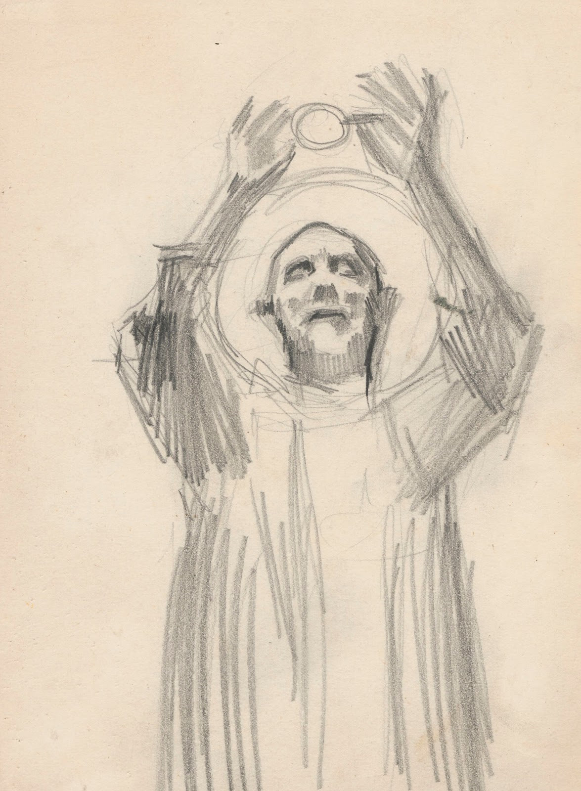 Study of the figure of St Stanislaus for stained glass window design 1900