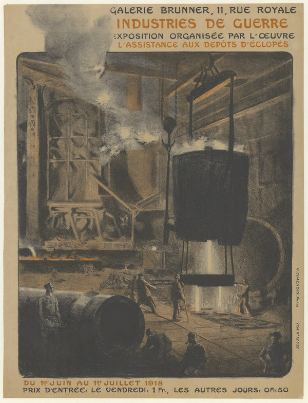 Exposition Industries de guerre Galerie Brunner 11 rue Royale exposition organis