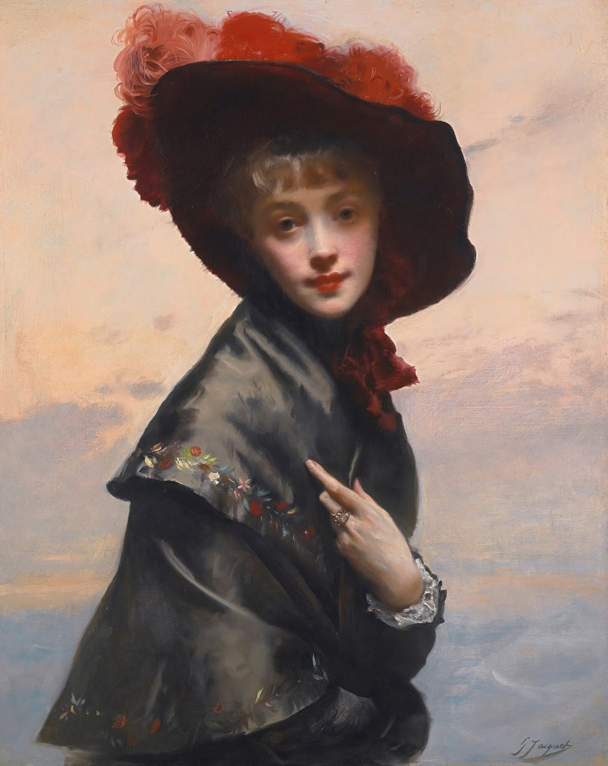 Dame au chapeau