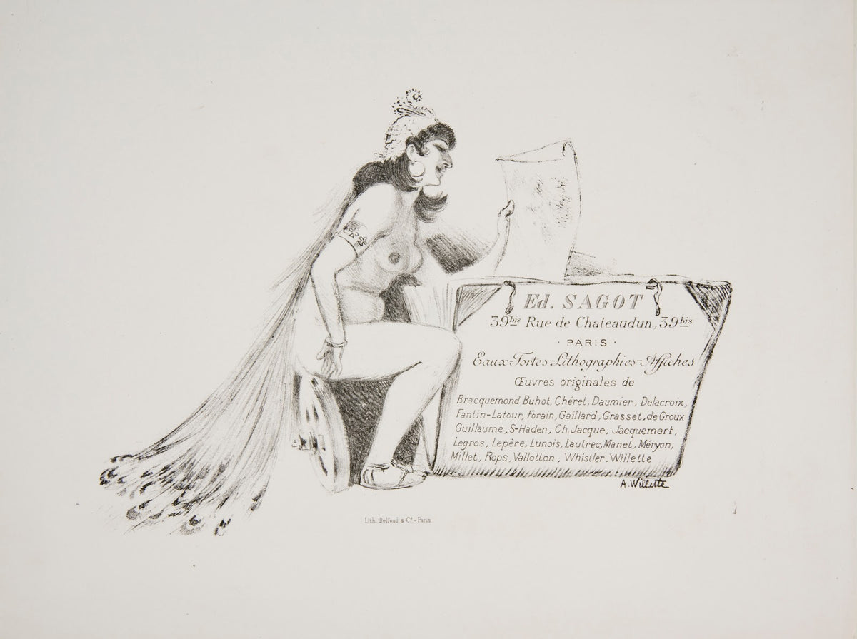 Address card of the graphic publisher Edmond Sagot
