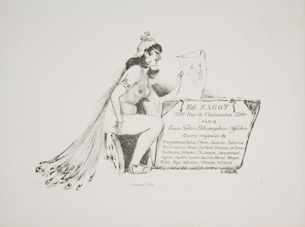 Address card of the graphic publisher Edmond Sagot