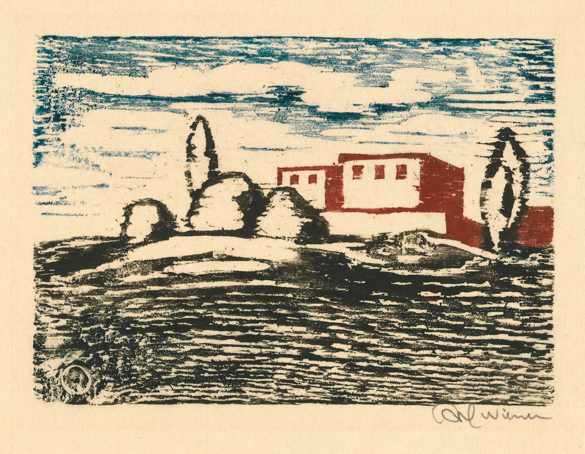 Ohne Titel Haus in Landschaft around 1930