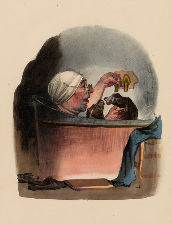Le bain de famille The bath of family 1836