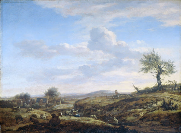 Hilly Landscape with a High Road 1660   1672